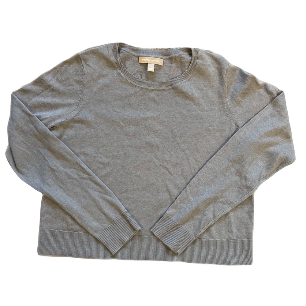 ❤️ BANANA REPUBLIC GREY CREWNECK SWEATER SIZE SMALL